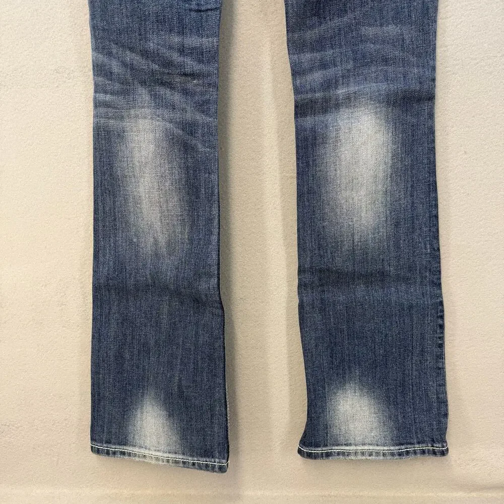 Miss Me Jeans Women's 27x33 (4) Blue Signature Boot Tall Western Bling EUC - Picture 7 of 16